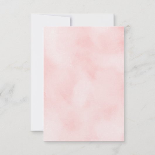 Het Reizigersavontuur Blush roze Baby shower voor  Bedankkaart (Achterkant)