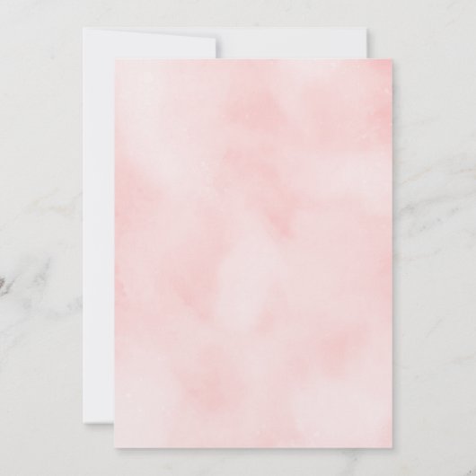 Het Reizigersavontuur Blush roze Baby shower voor  Kaart (Achterkant)