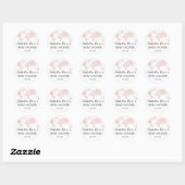 Het Reizigersavontuur Blush roze Baby shower voor  Ronde Sticker (Vel)