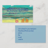 Het relaxen bij de  Beach, Visitekaartje (Voorkant / Achterkant)