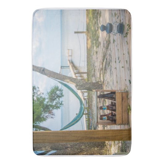 Het relaxen op de strandfoto badmat (Voorkant Verticaal)