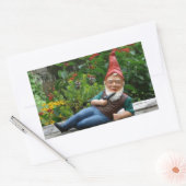 Het relaxen van Gnoom met het Santa Pet Rechthoekige Sticker (Envelop)