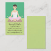 Het relaxen van het Groene Vrouw van de Bemiddelin Visitekaartje (Voorkant / Achterkant)