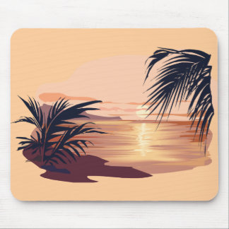 Het relaxen zonsondergang muismat