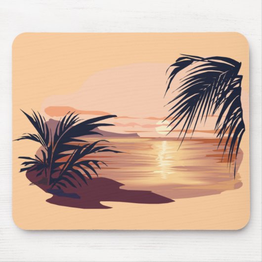 Het relaxen zonsondergang muismat (Voorkant)