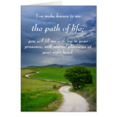 Het religieuze pad van de sympathiekaart voor het  (Voorkant)