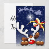 Het rendier In verwarring gebrachte Grappige Feestdagenkaart (Voorkant / Achterkant)