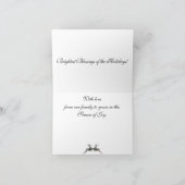 Het Rendier van de hulst & van de Klimop Feestdagen Kaart (Binnen)