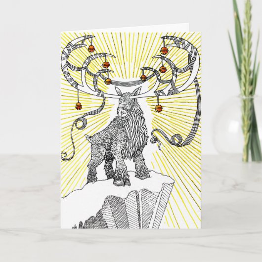 Het Rendier van de vakantie Feestdagen Kaart (Voorkant)