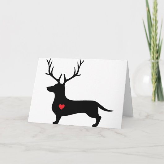 Het Rendier van Weiner! Feestdagen Kaart (Voorkant)