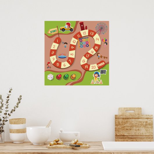 Het rennen Spel Poster (Keuken)