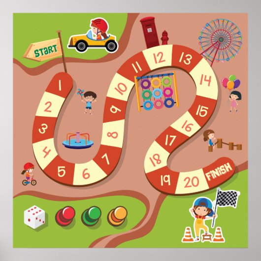 Het rennen Spel Poster (Voorkant)