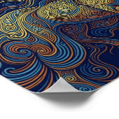 Het rennende fractale paard poster (Hoek)