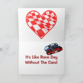 Het rennende Wenskaart van Valentijn Feestdagen Kaart (Binnen)