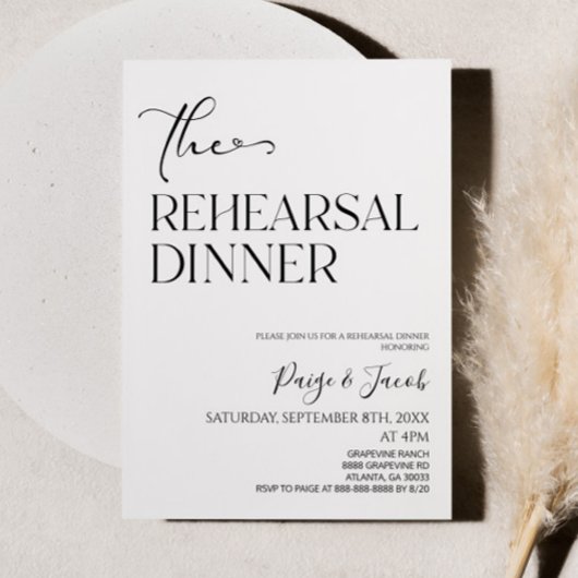 Het repetitie diner bruiloft repetitie diner kaart