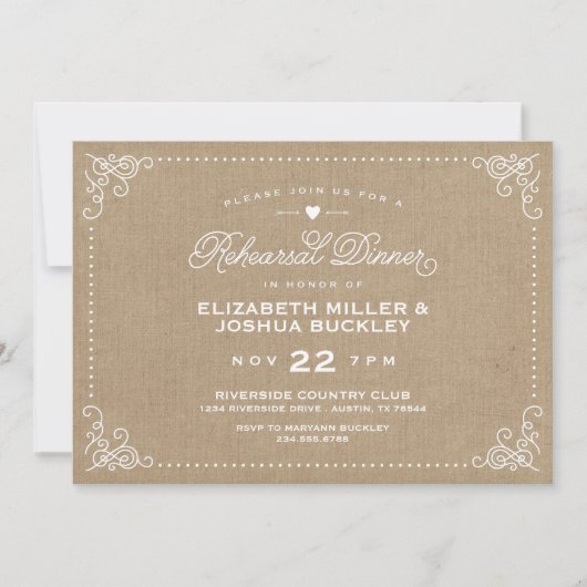 Het repetitief van het Manuscript van Burlap Rust Kaart (Voorkant)