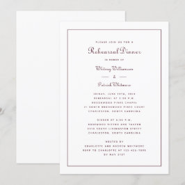 Het repetitieve Dinner Wedding Elegant Bourgundy M Kaart
