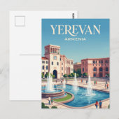 Het Republikeins Plein Armenië Briefkaart (Voorkant / Achterkant)