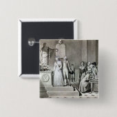 Het Republikeinse huwelijk Vierkante Button 5,1 Cm (Voorkant /achterkant)