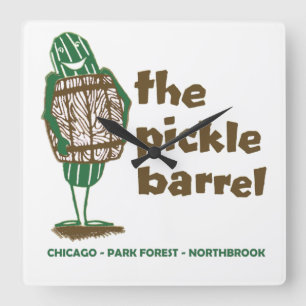 Het restaurant Pickle Barrel van Illinois Vierkante Klok