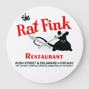 Het restaurant Rat Fink, Rush Street, Chicago, IL Grote Klok