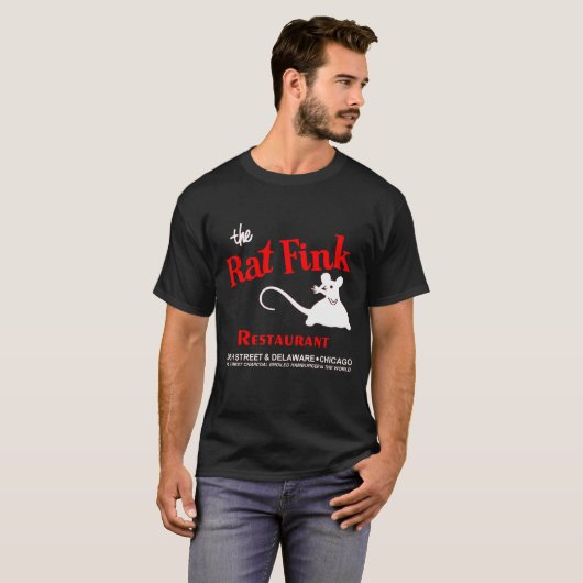 Het restaurant Rat Fink, Rush Street, Chicago, IL T-shirt (Voorkant volledig)