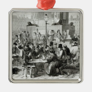 Het restaurant van natte voeten metalen ornament
