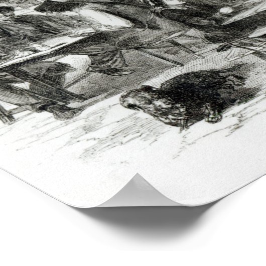 Het restaurant van natte voeten poster (Hoek)