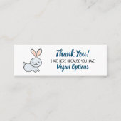 Het restaurant Vegan outreach bedankt Mini Visitekaartje (Voorkant)