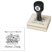 Het retouradres van de bibliotheek aanpassen rubberstempel (Gestempeld)