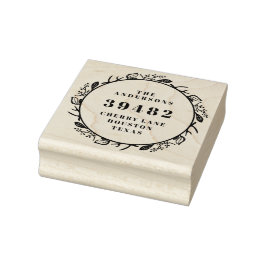 Het retouradres van uw familienaam rubberstempel