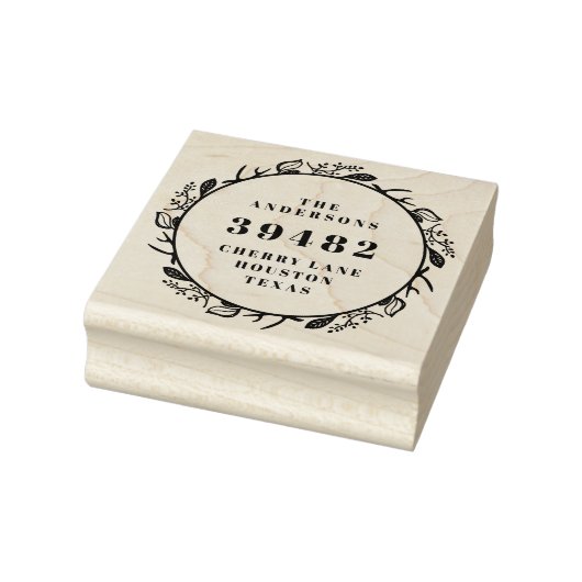 Het retouradres van uw familienaam rubberstempel (Stempel)