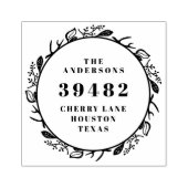 Het retouradres van uw familienaam rubberstempel (Afrduk)