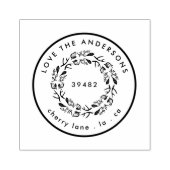 Het retouradres van uw familienaam rubberstempel (Afrduk)