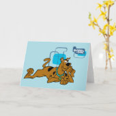 Het Retro Liggen van scooby-Doo van Vierkanten Kaart (Gele Bloem)
