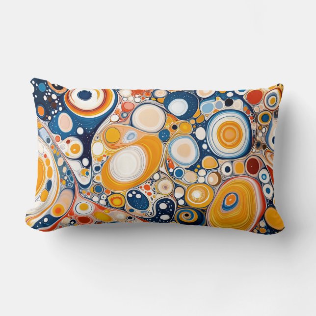 Het Retro Swirl Art Sierkussen. Kussen (Voorkant)