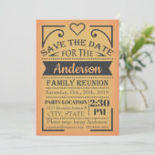 Het reünieontwerp van Date opslaan Save The Date (Staand voorkant)