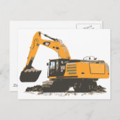 Het reusachtige Graafwerktuig van het Vuil Briefkaart (Voorkant / Achterkant)