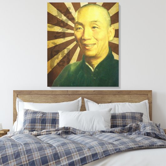 (Het Reusachtige) Grote HoofdPortret van het Man Canvas Afdruk (Insitu (Slaapkamer))