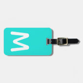 Het reusachtige Monogram op Heldere Achtergrond KA Bagagelabel (Voorkant horizontaal)