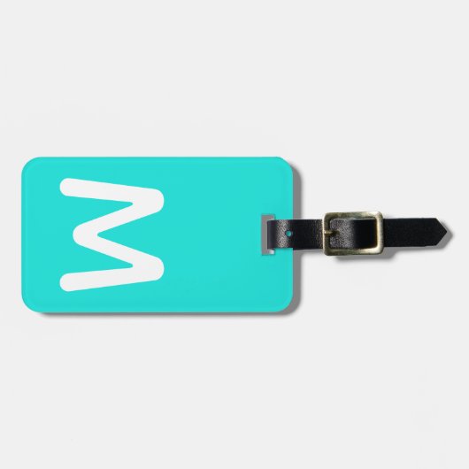 Het reusachtige Monogram op Heldere Achtergrond KA Bagagelabel (Voorkant horizontaal)