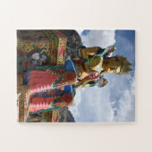 Het reusachtige standbeeld van Maitreya Buddha Jig Legpuzzel (Horizontaal)