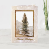 Het reuze Gouden Wenskaart van de Vakantie van de Feestdagen Kaart (Voorkant)