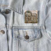 Het Reveillon Riot van april 1789 Vierkante Button 5,1 Cm (In situ)