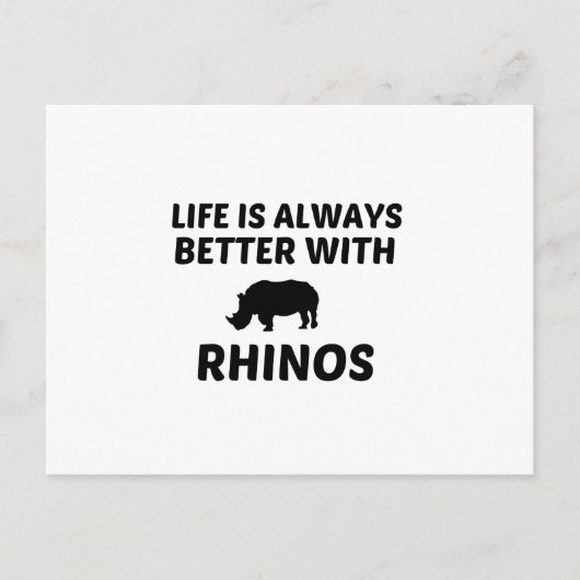 HET RHINO-LEVEN IS BETER BRIEFKAART (Voorkant)