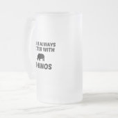 HET RHINO-LEVEN IS BETER MATGLAS BIERPUL (Voorkant links)