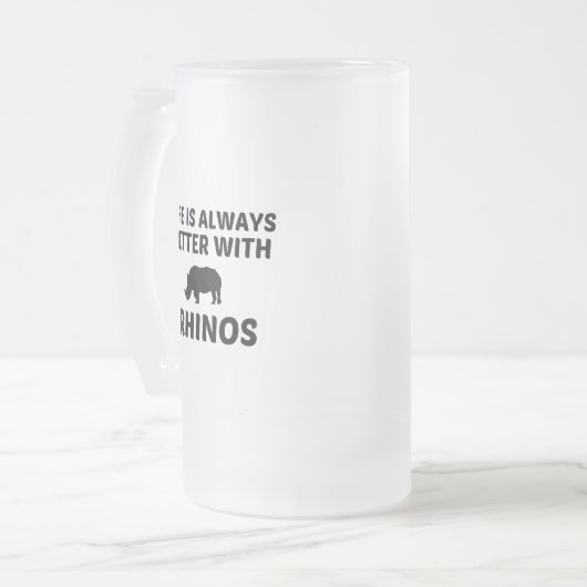 HET RHINO-LEVEN IS BETER MATGLAS BIERPUL (Voorkant links)