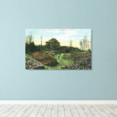 Het Rhododendron Pad en Pavilion van het Highland  Canvas Afdruk (Insitu (Houten vloer))