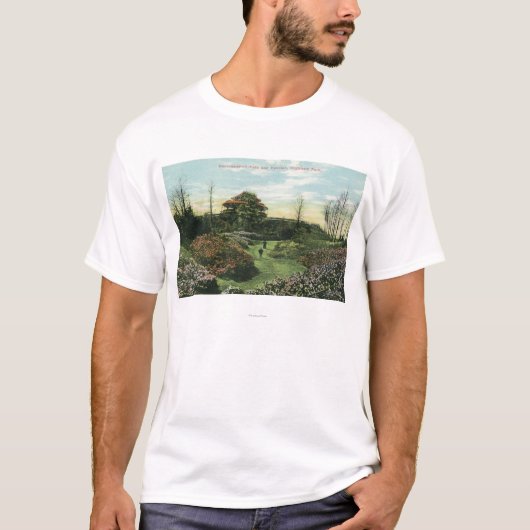 Het Rhododendron Pad en Pavilion van Highland Park T-shirt (Voorkant)