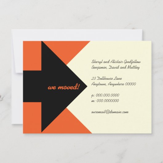 Het richten van Pijl Bewegende Aankondiging en Uit (Voorkant)